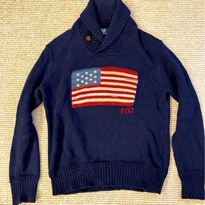 Vintage Polo Ralph Lauren Iconic American Flag Sweater Size M